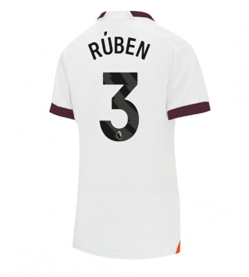 Manchester City Ruben Dias #3 Bortatröja Dam 2023-24 Kortärmad